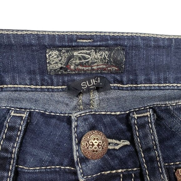 Silver Suki Mid Rise Capri Jeans Womens 28 Mid Rise - Picture 9 of 11